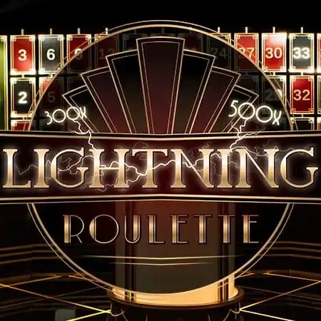 Lightning Roulette online game logo by Evolution on lex-casino-lv.com